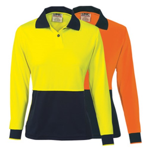 Zions 3898 Safety Polo Shirt Two Tone Ladies Long Sleeve